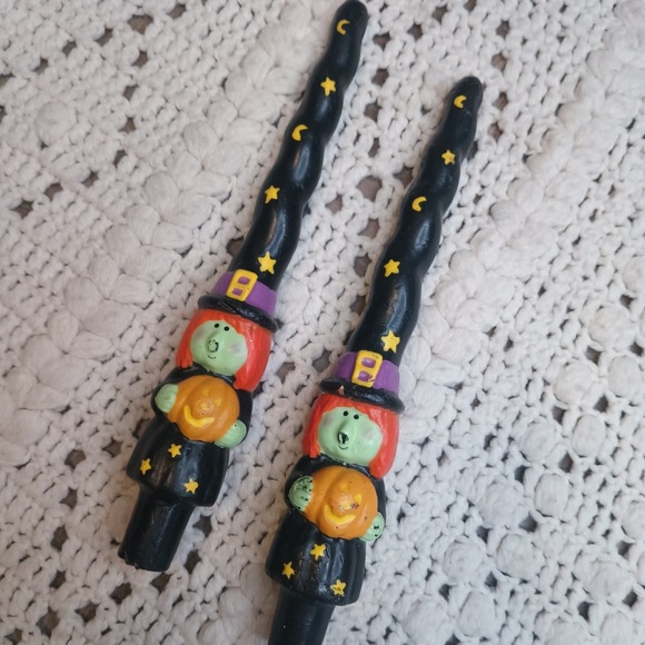 Vintage‎ 10" HALLOWEEN Candles Witches Hat Guild House Decor Set Of 2 Unburned - Picture 1 of 5